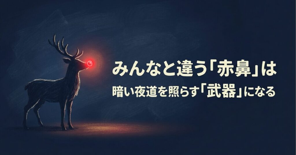 スライドみんなと違う赤鼻は暗い夜道を照らす武器